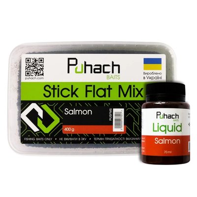 Набор Puhach Baits Stick Flat Mix + Liquid 70 ml – Salmon (Лосось) PUN015 фото