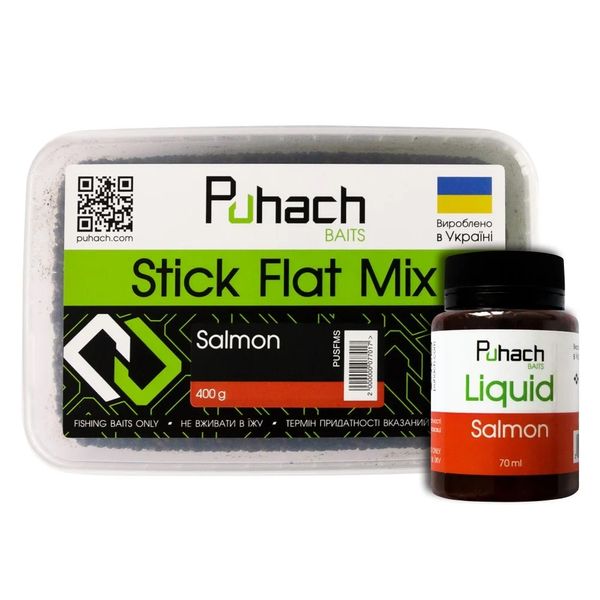 Набір Puhach Baits Stick Flat Mix + Liquid 70 ml – Salmon (Лосось) PUN015 фото