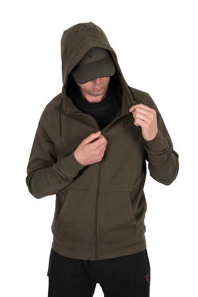 Толстовка Fox Collection Lightweight Hoodie Green Marl Black Logo CCL196 фото