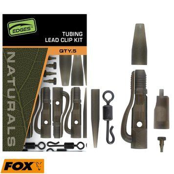 Набір кліпс для монтажу на трубці Fox Edges Naturals Tubing Leadclip Kit 5 шт. CAC916 фото