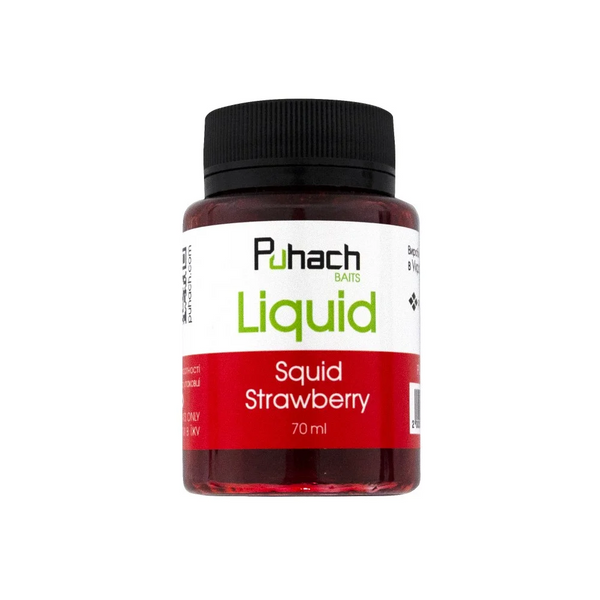 PUHACH BAITS LIQUID 70 ML – SQUID STRAWBERRY (КАЛЬМАРЬ/Клубника) PUL70SS фото