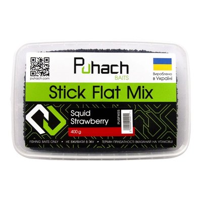 Puhach Baits Stick Flat Mix – Squid Strawberry (Кальмар полуниця) PUSFMSS фото