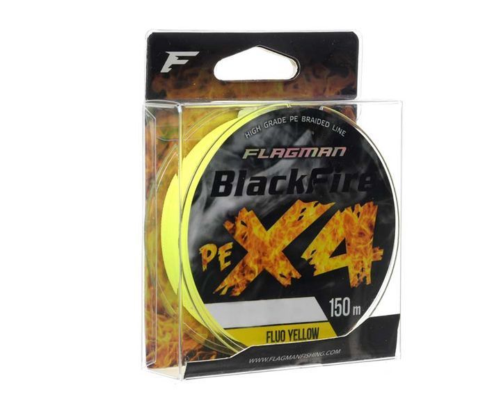 Flagman BlackFire PE X-4 150м 0.23мм Fluo Yellow X4B-023 фото