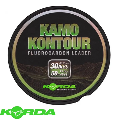 Монолідер флюрокарбоновий Korda Kamo Kontour 50m 0,60mm 30lb 13,6kg KFLU04 фото