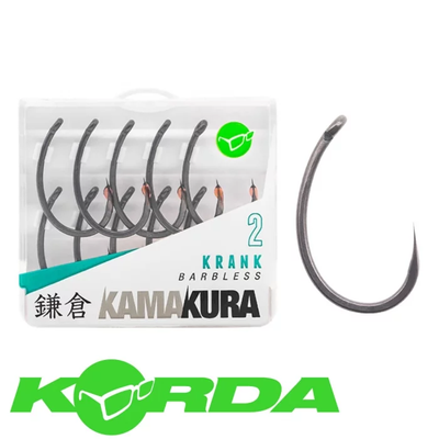 Крючки безбородые Korda Kamakura Krank Hook Barbless KAM10 фото
