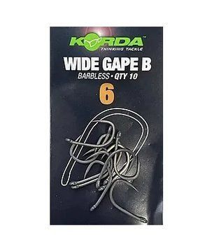 Гачки безбороді Korda Wide Gape Hook Barbless KWGB6 фото