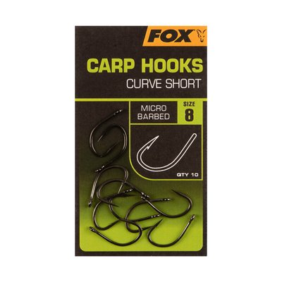Гачки Fox Carp Hooks Curve Shank Short 2 CHK235 фото