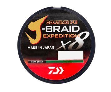 Daiwa J-Braid Expedition X8E 150м 0.16мм Dark Green 12551-016 фото