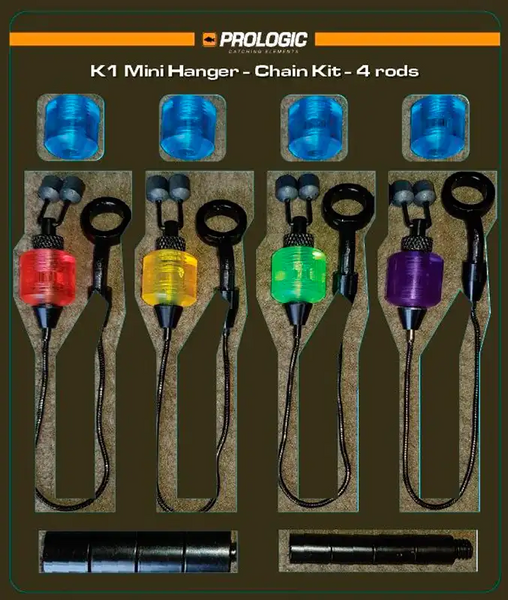 Prologic K1 Mini Hanger - Chain Kits 4 rod red/yellow/green/blue/purple 18461593 фото