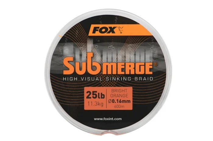 Fox Submerge High Visual Sinking Braid Bright Orange 25Lb 11,3кг 0,16мм 300м CBL020 фото