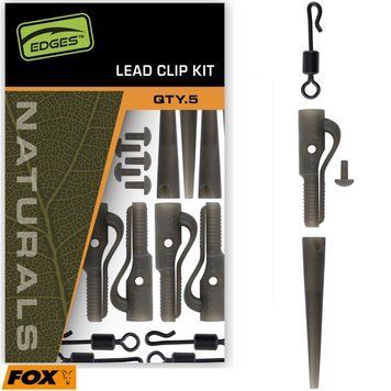 Набір безпечної кліпси для грузила Fox Edges Naturals Lead Cip Kit CAC987 фото