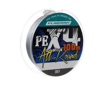 Шнур Flagman All-Round PE X-4 100м 0.08мм Grey X4A1-008 фото