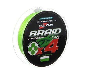 Flagman Squadron Flow Feeder Braid X4 Fluo Green 150м 0.16мм SQFLB150-016 фото