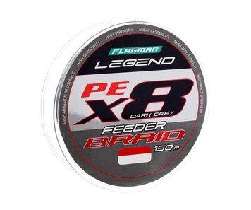 Flagman Legend Feeder Braid X8 Dark Grey 150м 0.14мм LFB150-014 фото